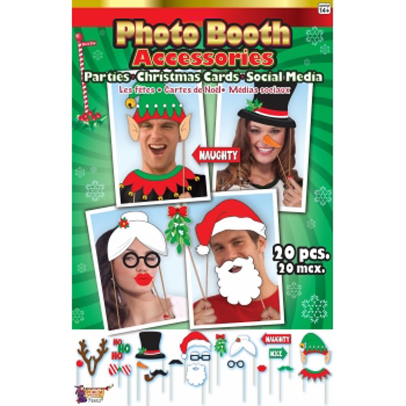 Christmas Photo Booth Accessory Set Adult One Size