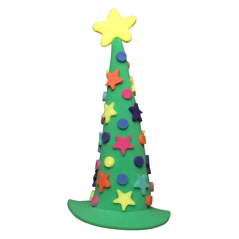 Christmas Tree Adult Foam Hat Adult One Size