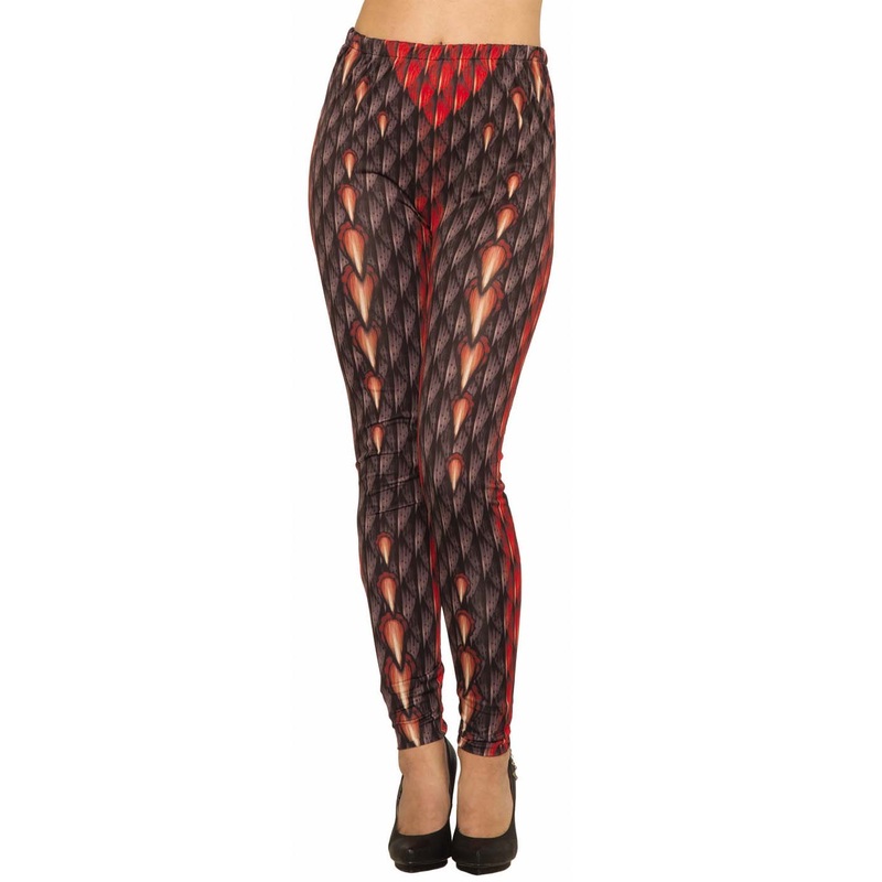 Demon And Devils Adult Costume Leggings One Size Fits Most 5'-5'9"