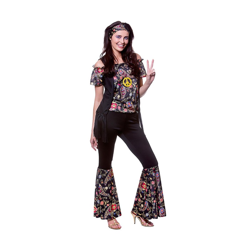 Groovy Hippie Costume - Women UK 10-12