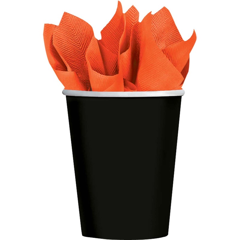 Jet Black 9 Ounce Party Paper Cups 9 Ounces