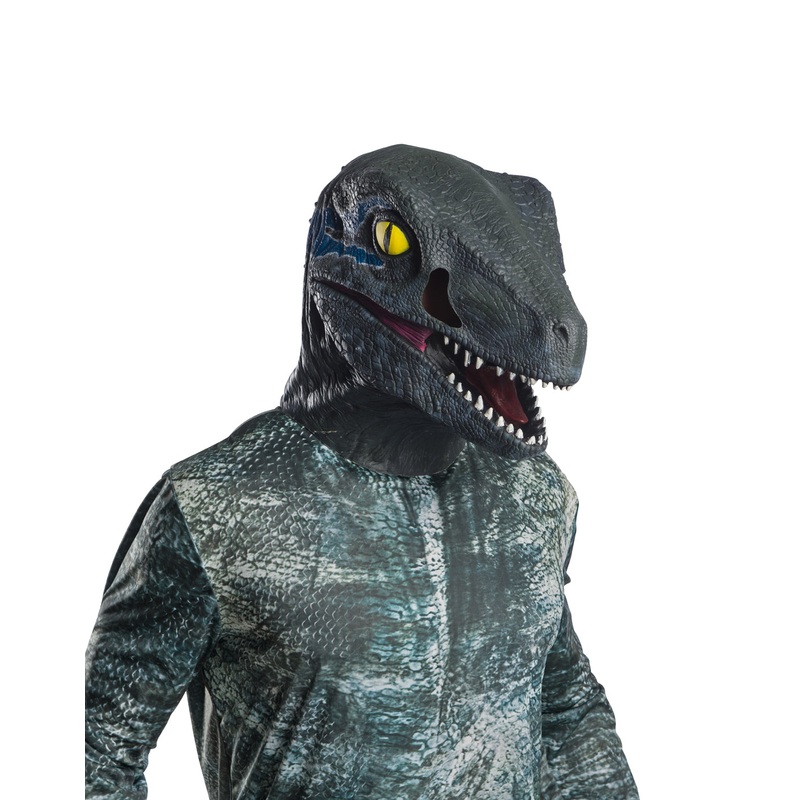 Jurassic World 2 Adult Deluxe Velociraptor Blue Mask Adult One Size