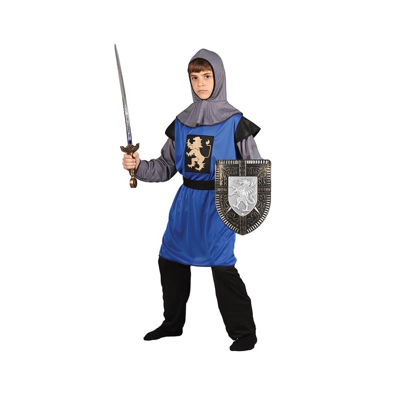 Medieval Knight Costume (Blue) - Boys Age 5-7