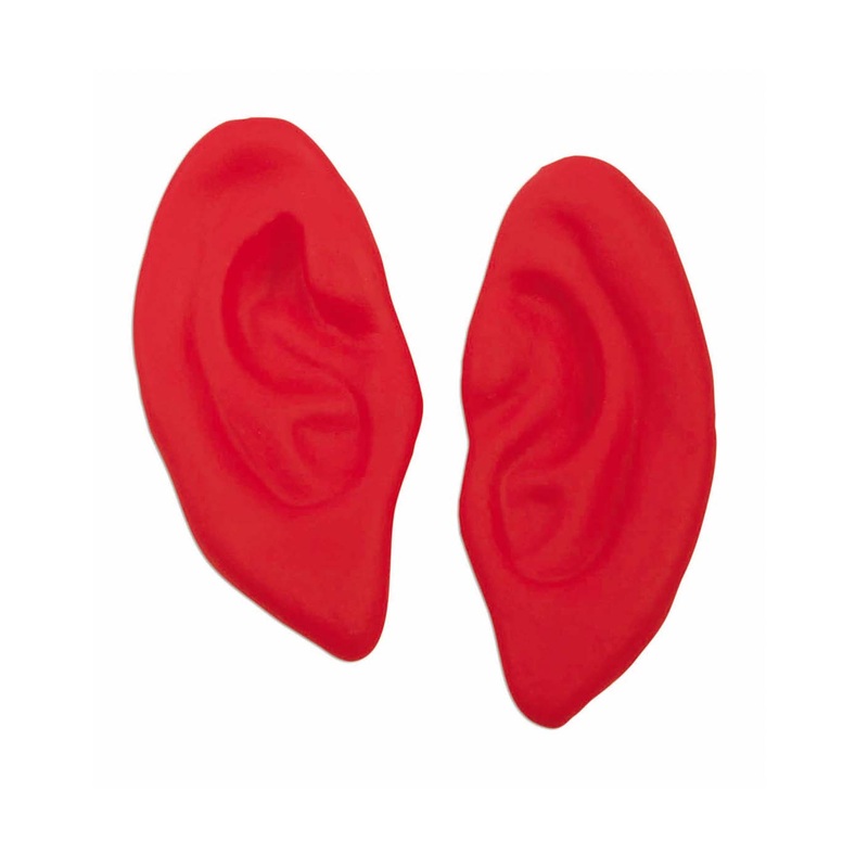 Pointed Red Devil Ear Tips Adult One Size