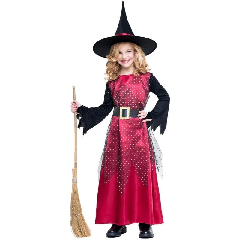Red Witch Costume - Girls Age 4-6