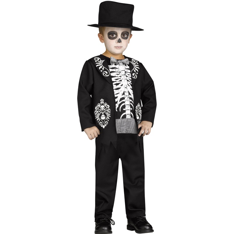 Skeleton King Toddlers Day Of The Dead Halloween Costume Xlarge 4-6