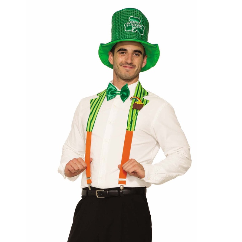 St Patrick Adult Collar And Suspenders Set Adult One Size