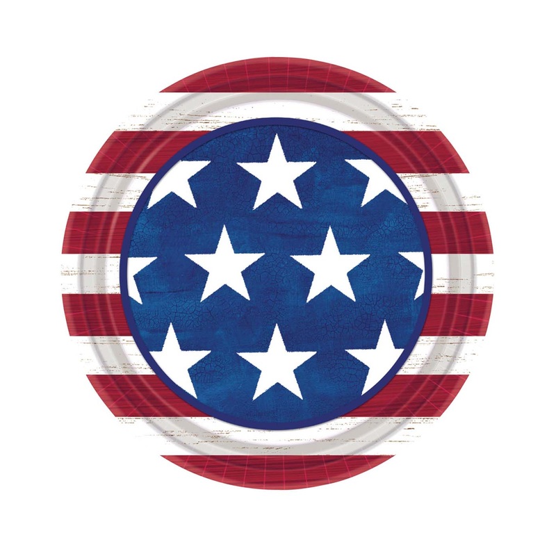 Americana 4th of July Party Supplies 100 Beverage Napkins (5x5")