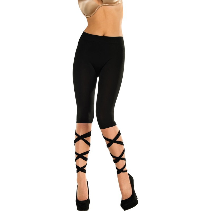 Ballerina Black Lace Down Leggings Standard
