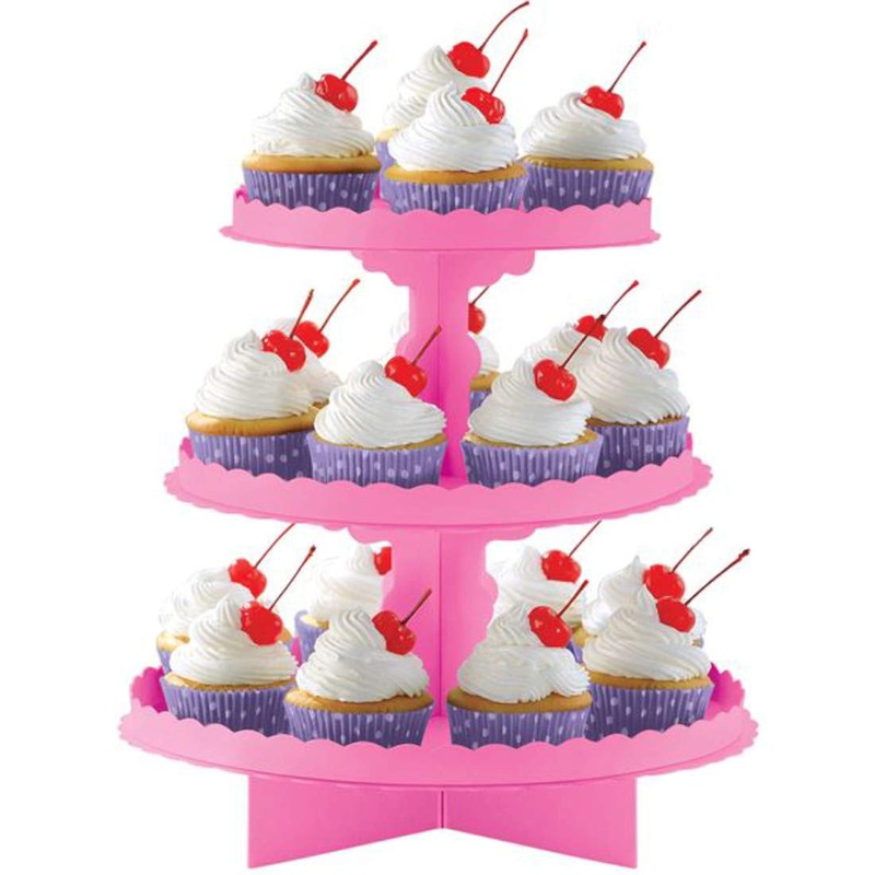 Cardboard Teat Stand Party Buffet Prop New Pink