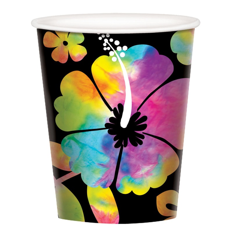 Neon Paradise Luau Party Supplies 18 Cups (9 ounces)