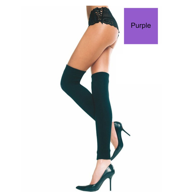 Purple Thigh High Dance Leg Warmer One Size(Up to 175 lbs)