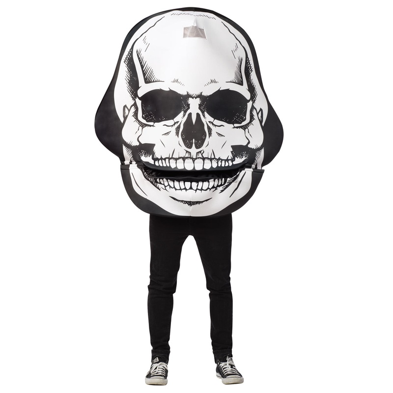 Skull Mouth Head Adult Costume One Size