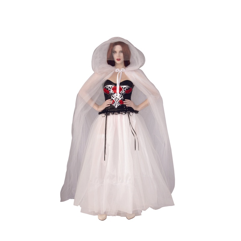 White Tulle Womens Adult Ghost Bride Skirt Adult Standard