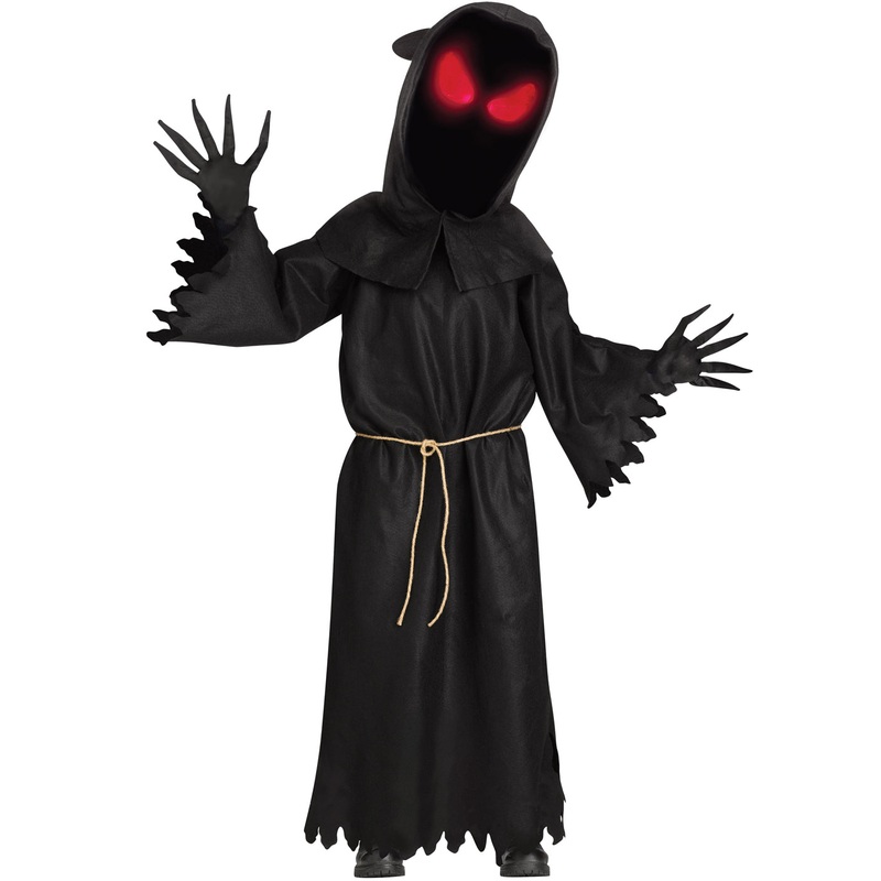 Big Head Ghost Demon Phantom Childs Halloween Costume Large 12-14