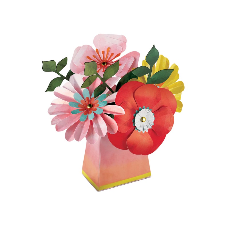 Bright Flowers Party Decorations 20pcs: 11 Leaf Cutouts & 9 Flower Cutouts