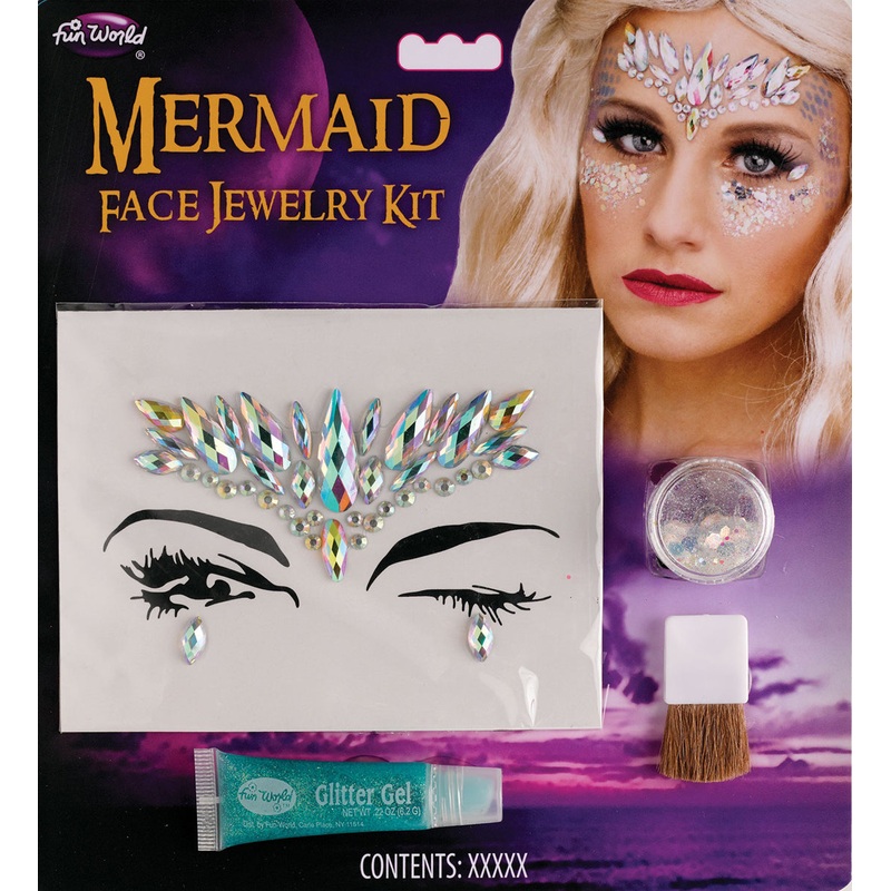Face Jewelry Adult Fantasy Make Up Kit Happy Clown