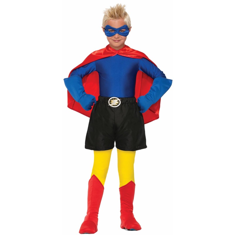 Hero Child Costume Superhero Shirt Blue