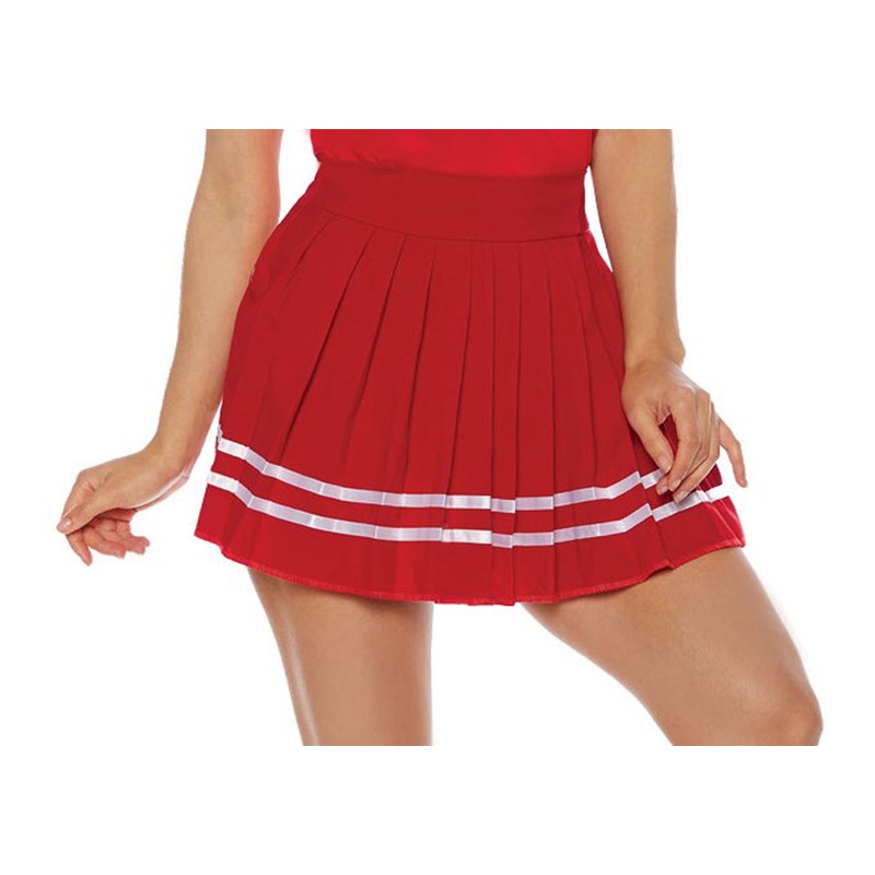 Red Cheer Womens Adult Cheerleader Costume Skirt Large
