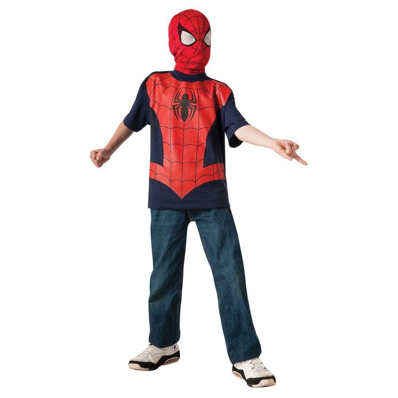 Ultimate Spider Man Boys T Shirt Costume Top Large