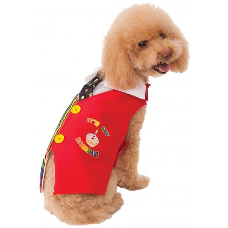Barkday Pet Birthday Vest Costume Large