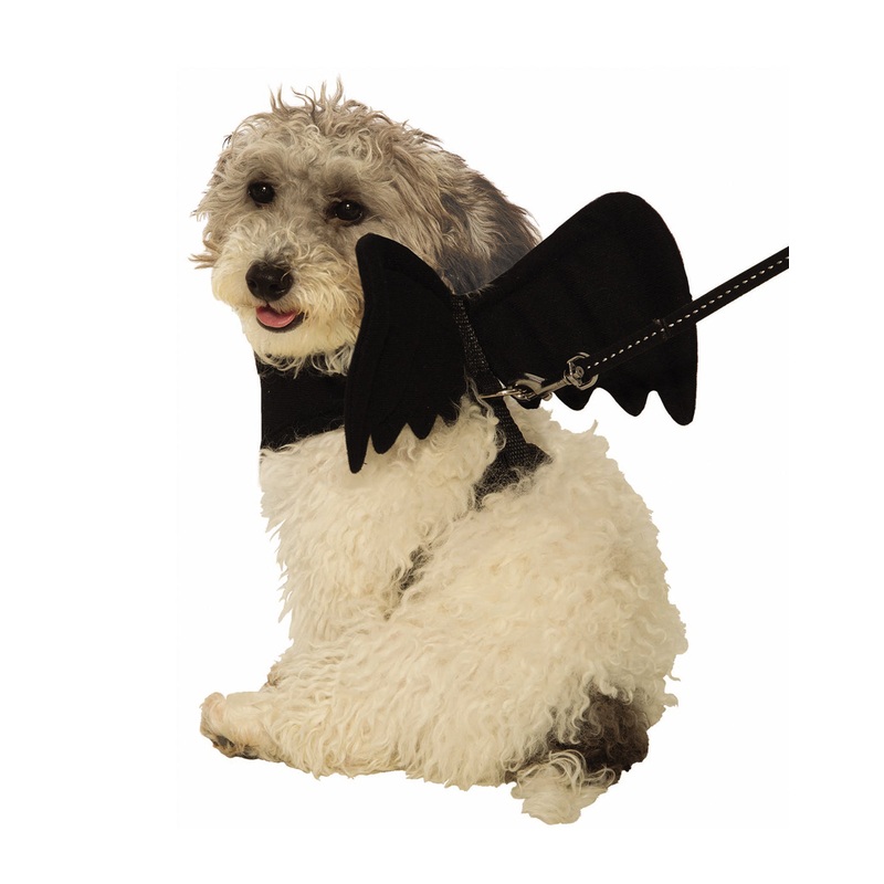 Black Bat Wing Harness Pet Costume Small