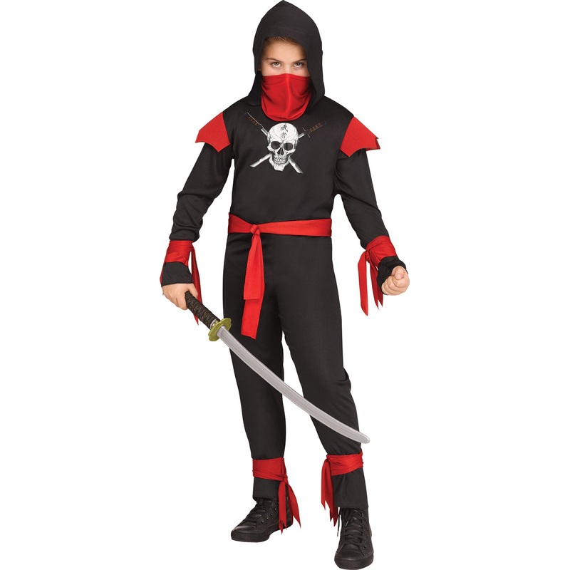 Black Skull Ninja Child Costume Large 12-14