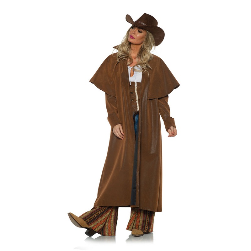 Duster Brown Womens Cowgirl Coat Small