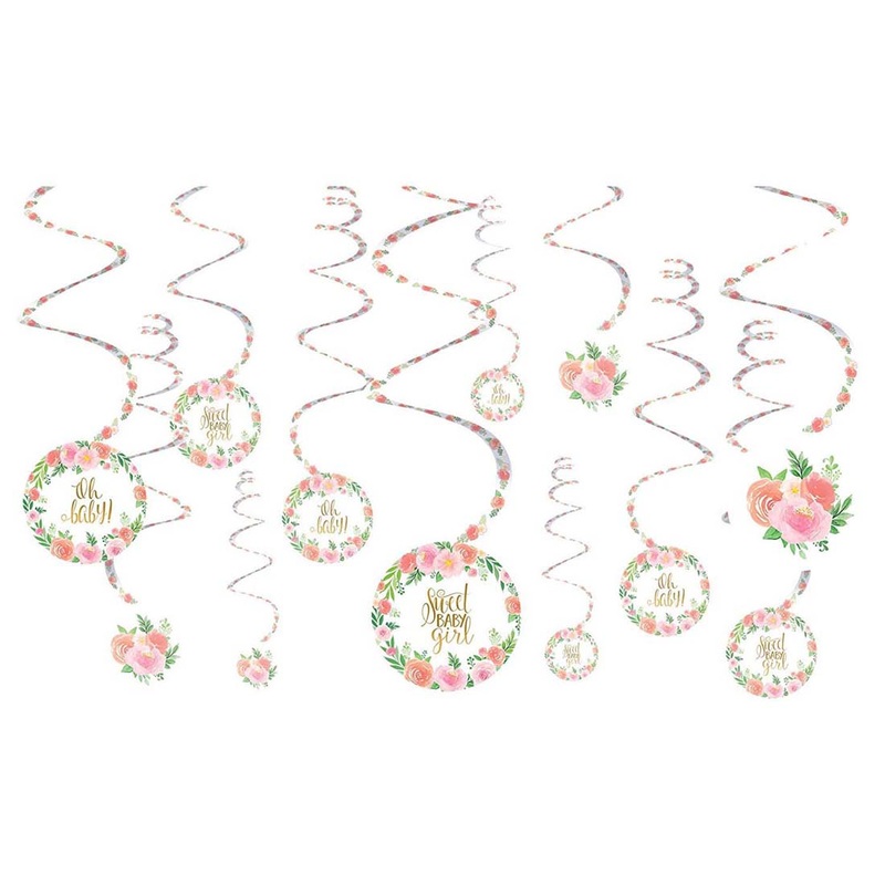 Floral Baby Shower Decorations & Supplies 6 Strings (7ft each)