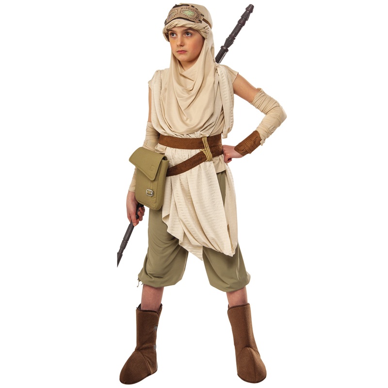 Star Wars The Force Awakens Girls Premium Rey Costume M
