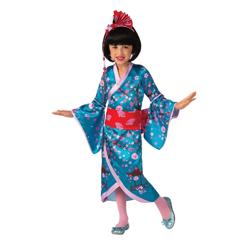 Cherry Blossom Princess Girls Child Geisha Costume Child Small