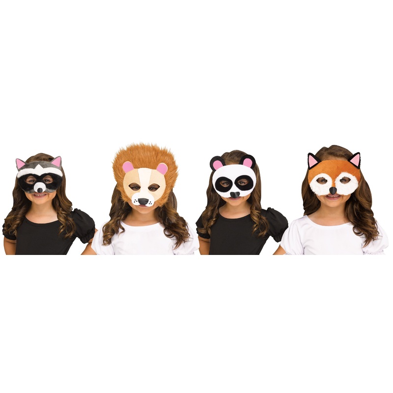 Furry Friends Animal Child Half Mask Lion