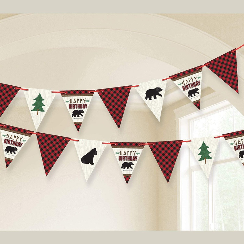 Little Lumberjack Birthday Decorations & Supplies 16 3rd Birthday Luncheon Napkins (6.5"x6.5")