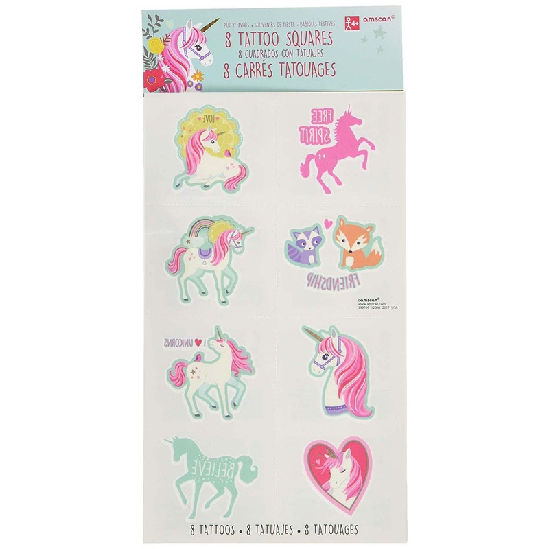 Magical Unicorn Party Decorations & Supplies 16 Beverage Napkins (5x5")