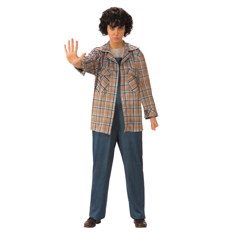 Stranger Things Eleven Adult Costume Plaid Shirt Medium