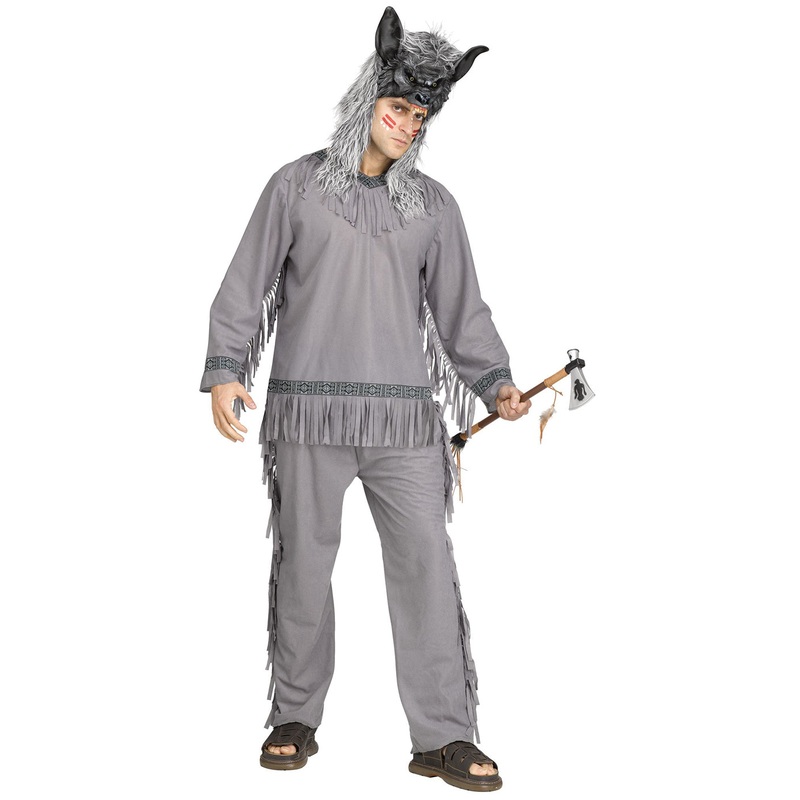 Wolf Warrior Indian Adult Costume STD