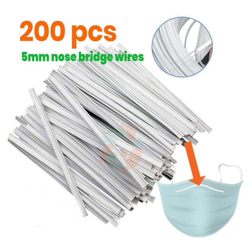 [200pcs] Nose Bridge Wire Brackets DIY-5MM Approx 3.75-4 inch pre-cut