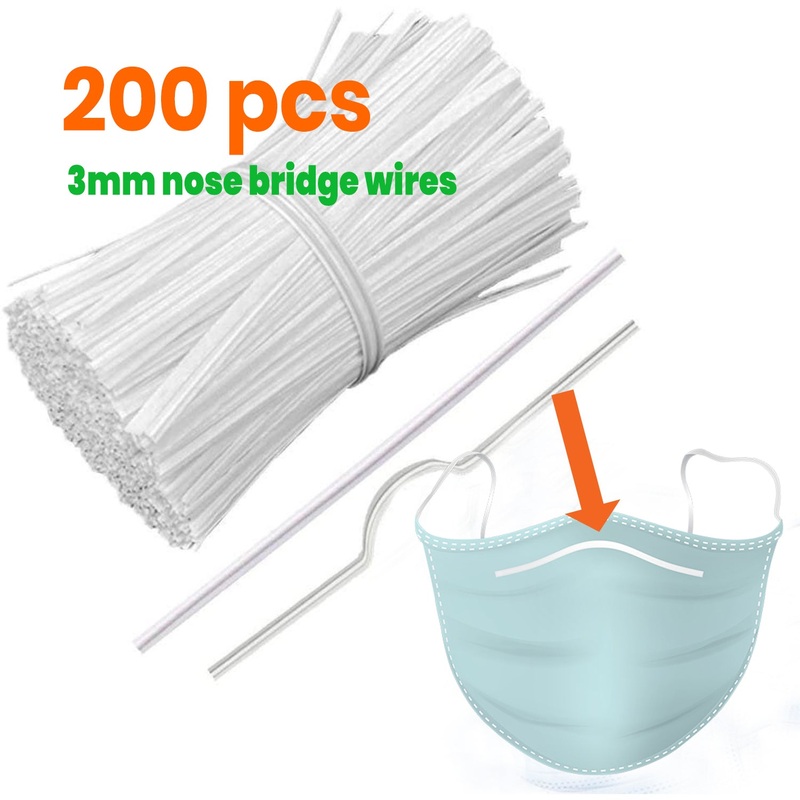 [200pcs] Nose Bridge Wire Brackets DIY Approx 3.7-4 inch pre-cut