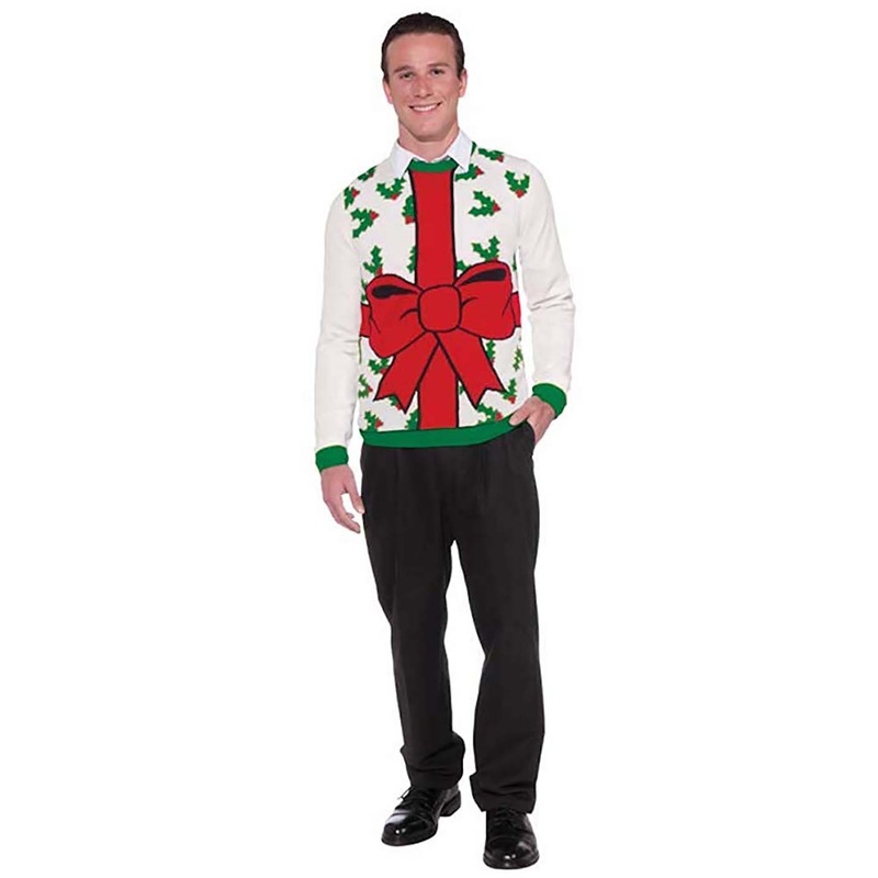 All Wrapped Up Present Adult Ugly Christmas Sweater Adult Medium