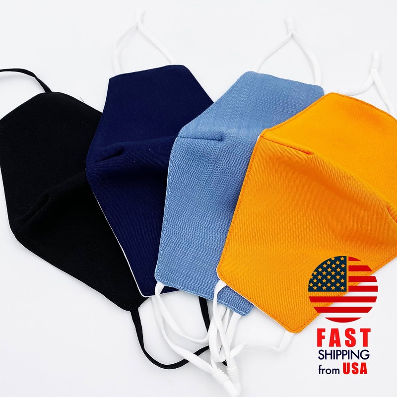 Color Cotton Double Layer Mask Air Force (Light Blue)