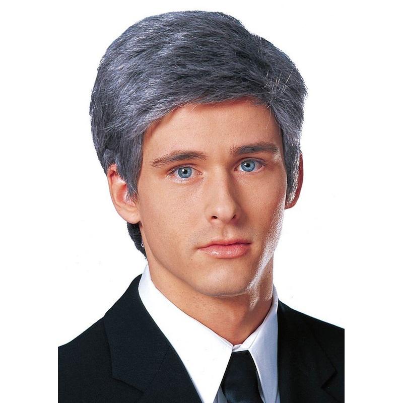 Commander In Chief Men's Grey Costume Wig One Size