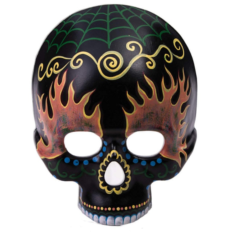 Day Of The Dead Sugar Skull Adult Half Mask Adult One Size