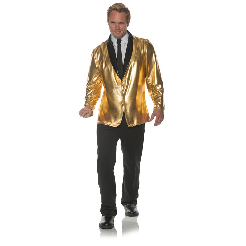 Gold Doo Wop Mens Adult 50S Costume Jacket Adult One Size