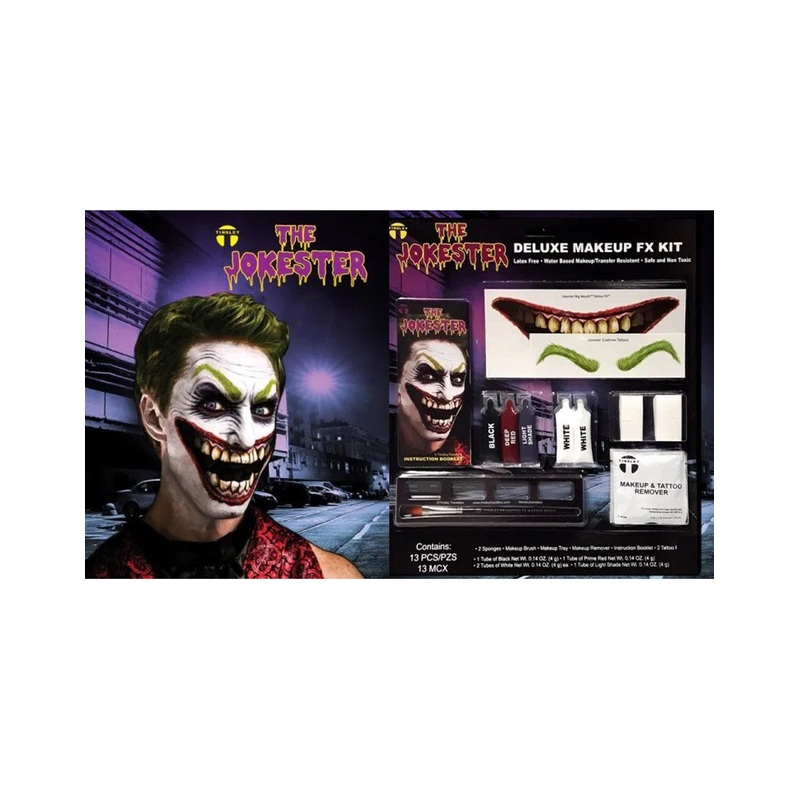 Jokester Evil Clown Makeup Kit Adult One Size
