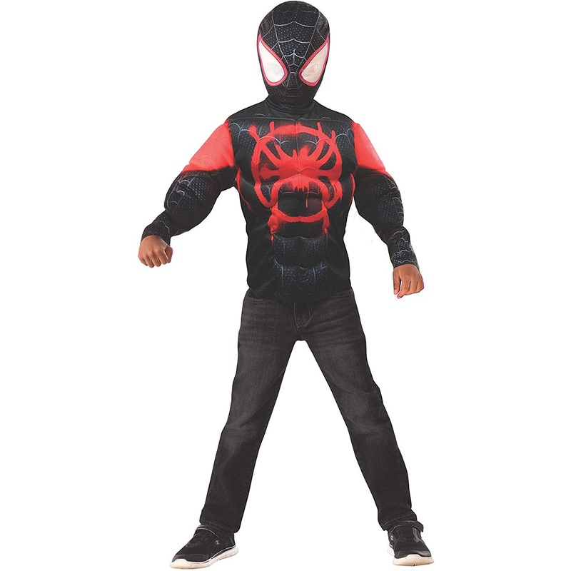 Miles Morales Boys Spider Man Costume Top Set Child Small (4-6)