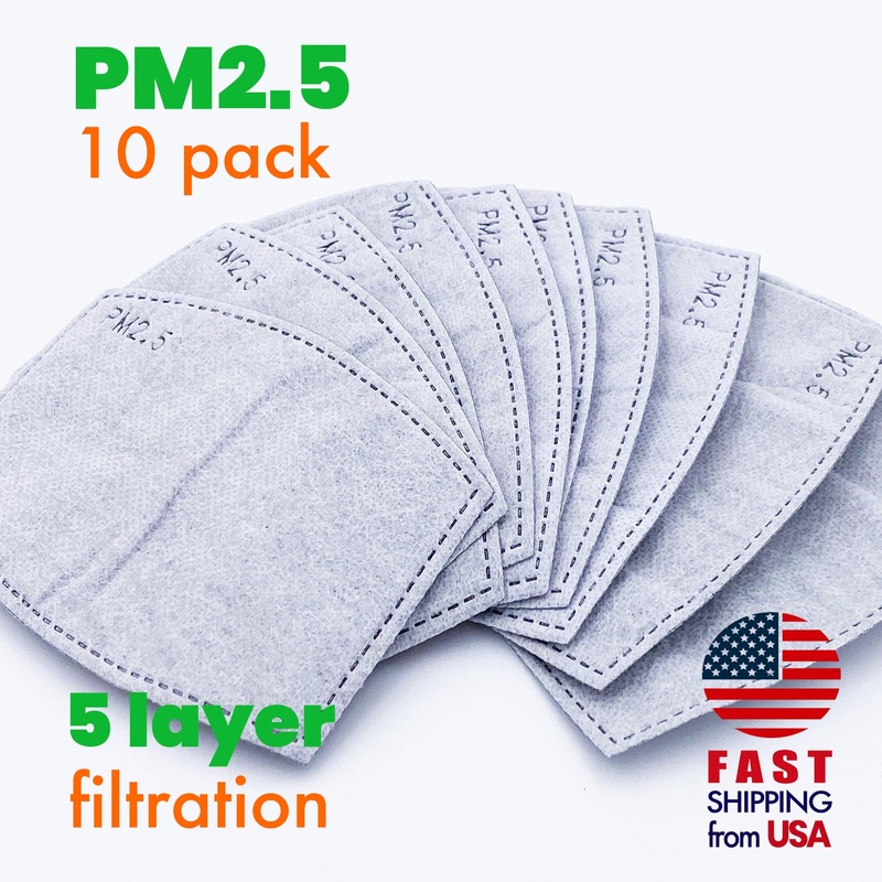 PM2.5 Activated Carbon Filters-10pcs Approx 3.3"x 4.3"