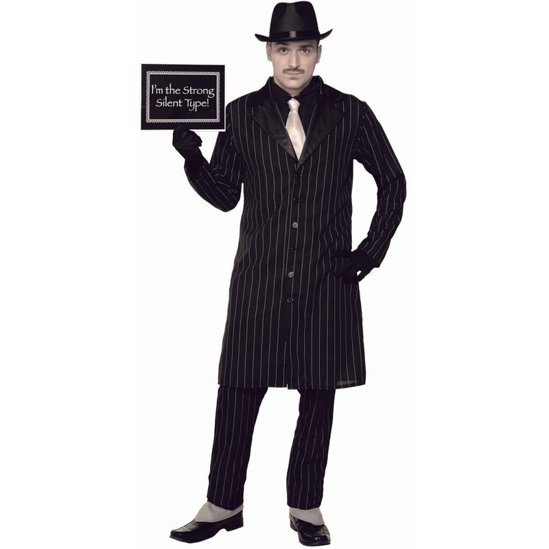 Silent Movie Gangster Mens Costume Mens Standard