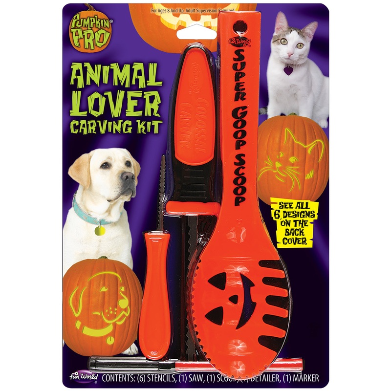 Animal Lover Pumpkin Carving Kit One Size