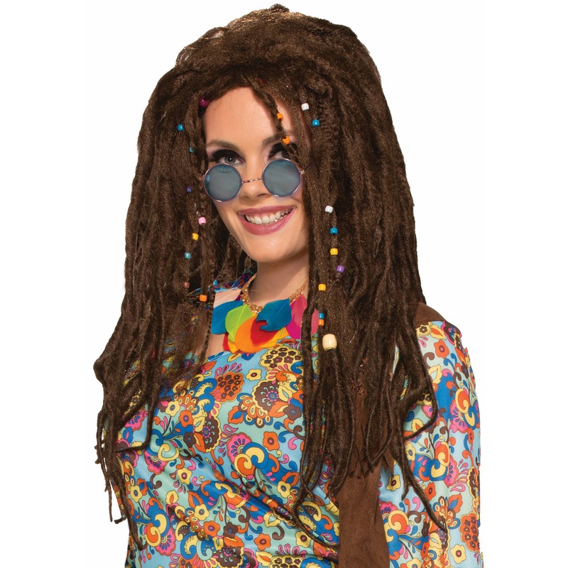 Brown Hippie Dreads Wig Adult One Size