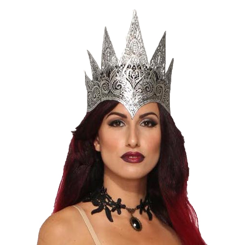 Dark Royalty Lace Queen Crown Adult One Size